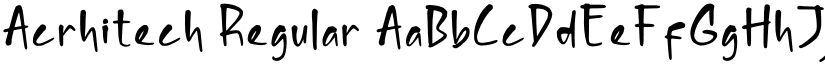 Acrhitech Regular font