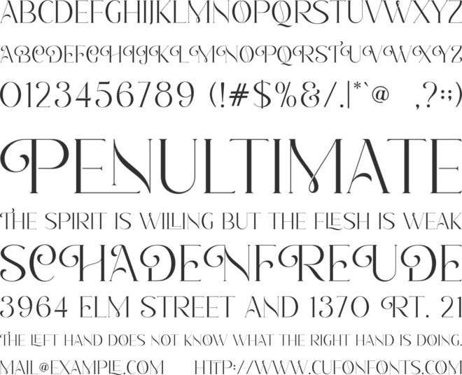 Romantic Serif font preview