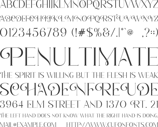 Romantic Serif font preview