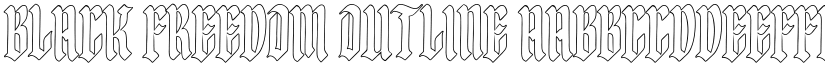 Black Freedom Outline font