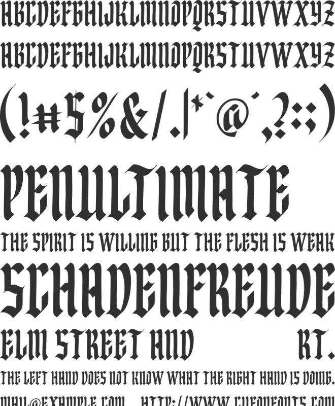 Black Freedom font preview