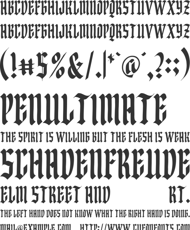 Black Freedom font preview