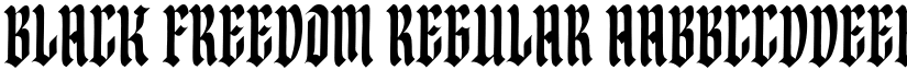 Black Freedom Regular font