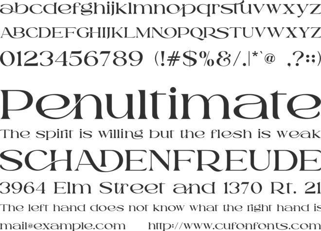 Romla font preview