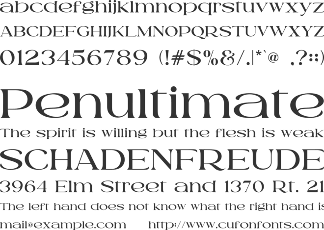 Romla font preview