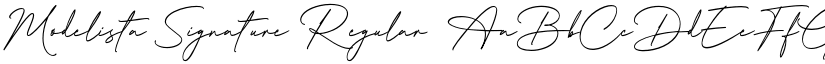 Modelista Signature Regular font