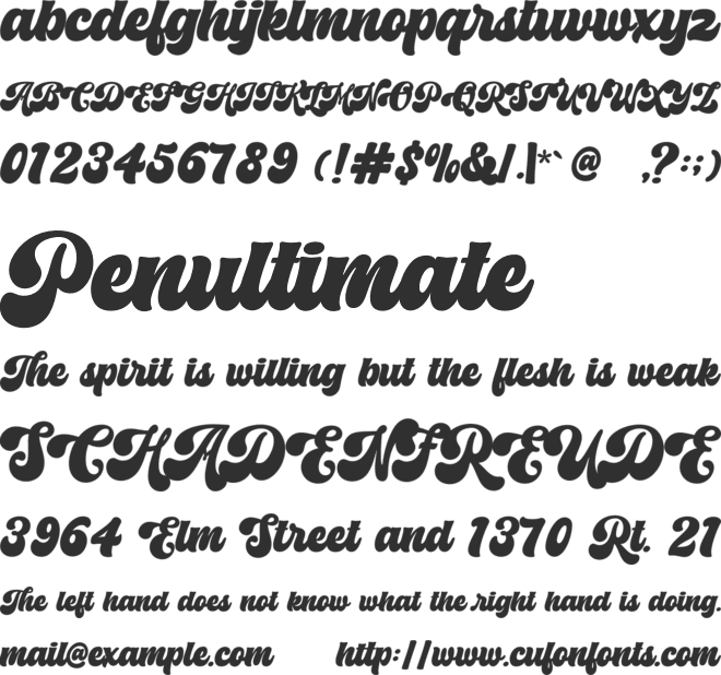 Chunky Retro font preview