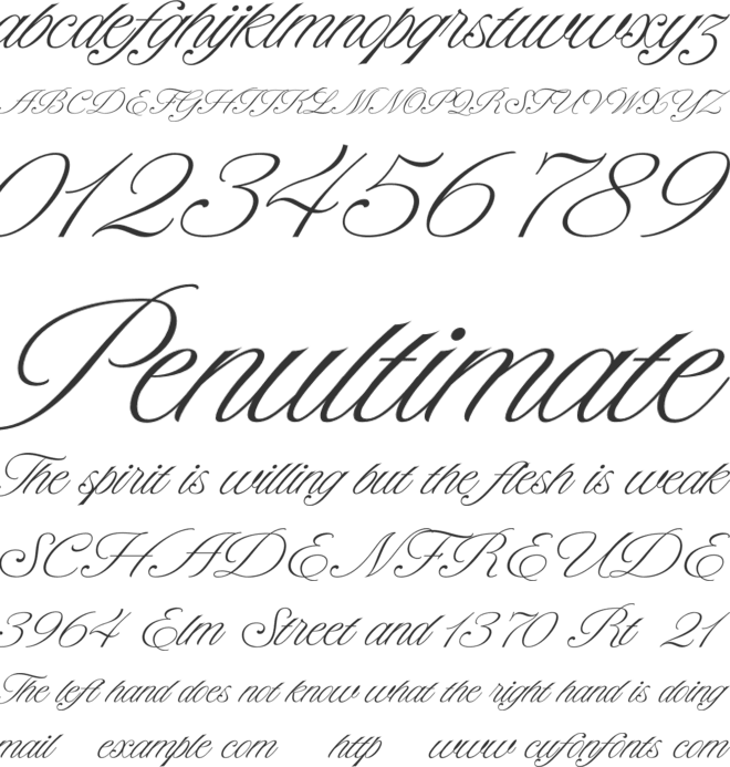 Rosmerta font preview