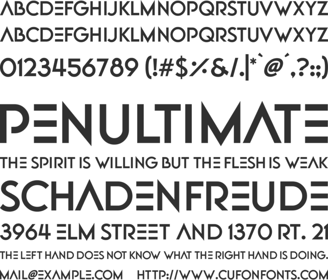 Modern Age font preview