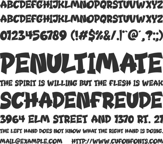 Broadmen font preview