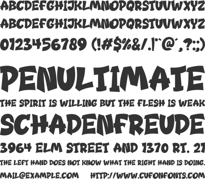 Broadmen font preview