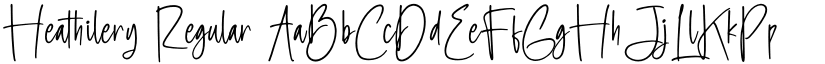 Heathilery Regular font
