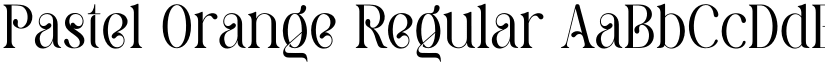 Pastel Orange Regular font