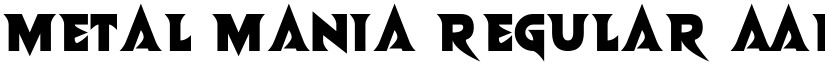 Metal Mania Regular font