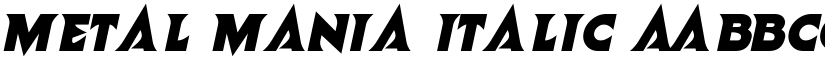 Metal Mania Italic font