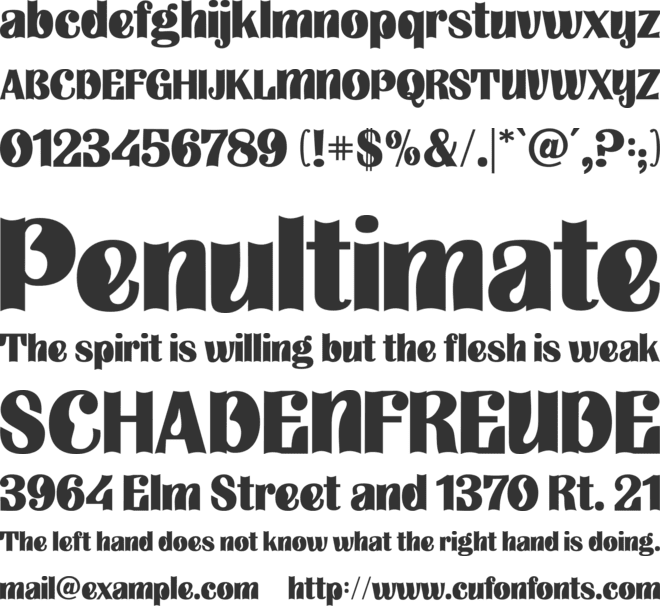 Glories font preview