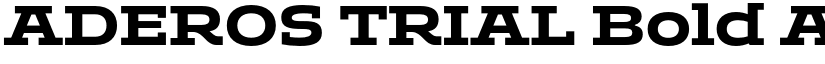 ADEROS TRIAL Bold font