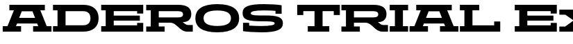 ADEROS TRIAL Extra Bold Expanded font