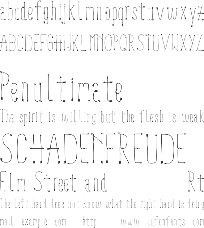 LookUp font preview