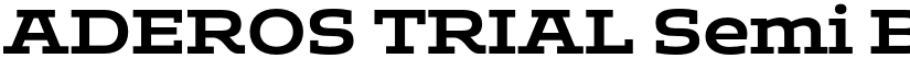 ADEROS TRIAL Semi Bold font