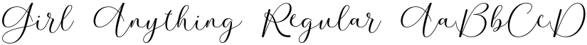 Girl Anything Regular font