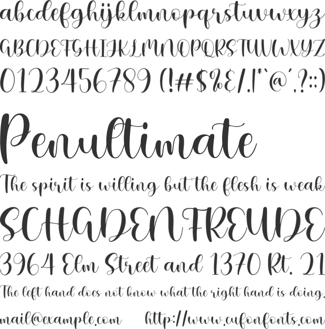 Ginanitta font preview