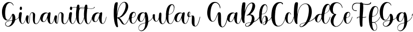 Ginanitta Regular font