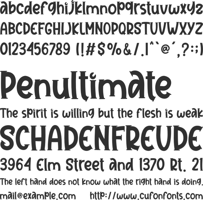 Sherina font preview
