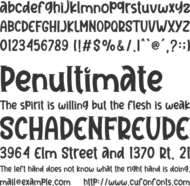 Sherina font preview