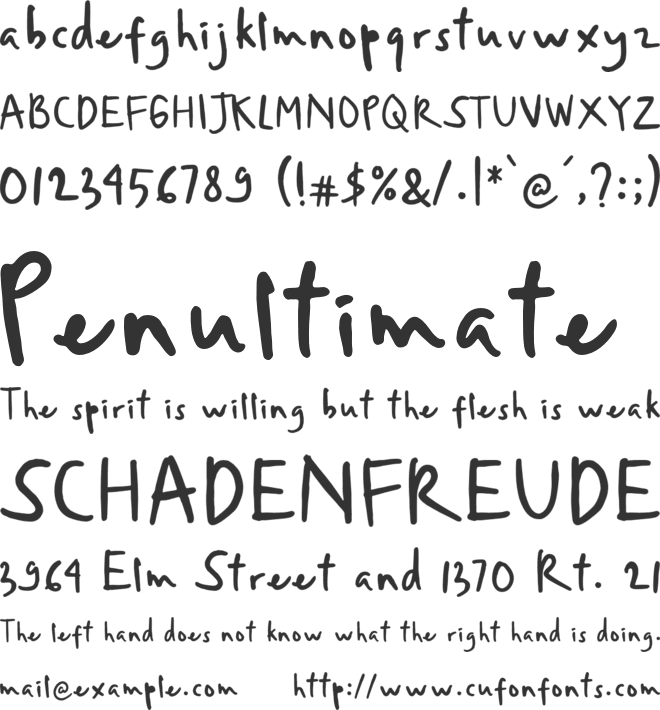 Playzone font preview