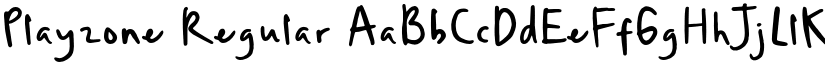 Playzone Regular font