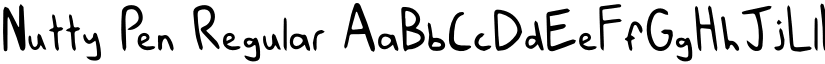 Nutty Pen Regular font