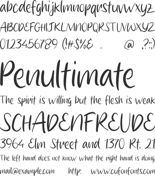 Good Mother font preview