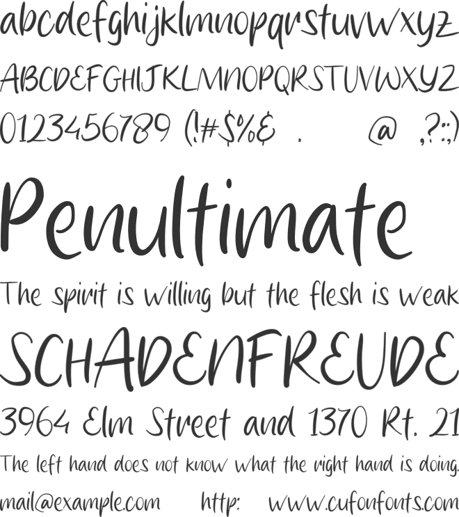 Good Mother font preview