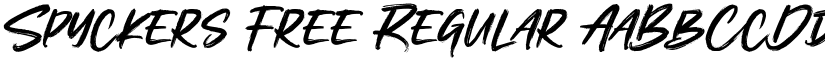 Spyckers Free Regular font