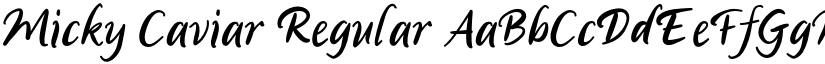 Micky Caviar Regular font