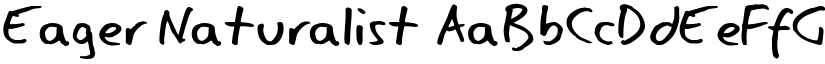 Eager Naturalist font