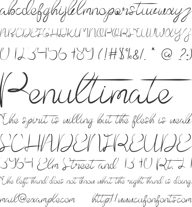 Terlelah font preview