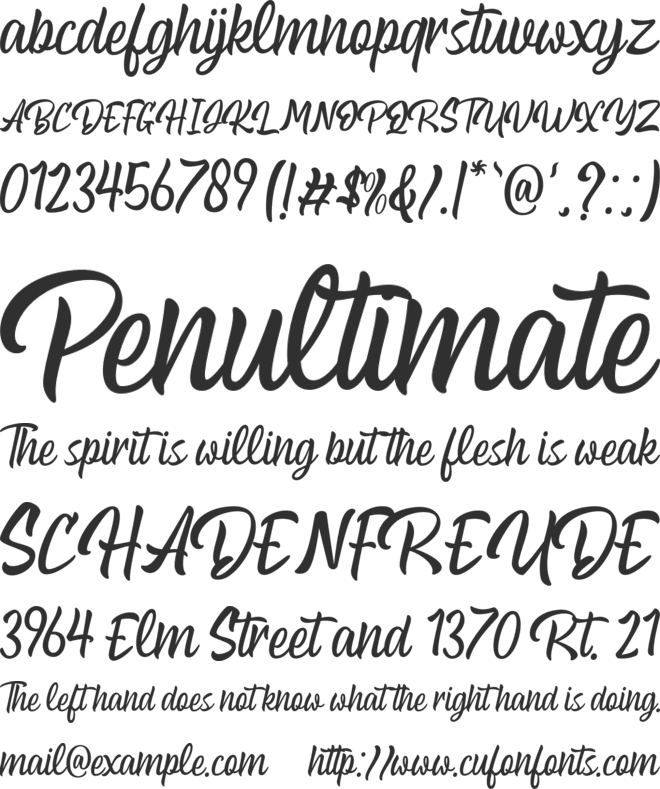 Brodast font preview