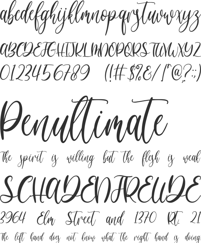 Brittishfeel font preview