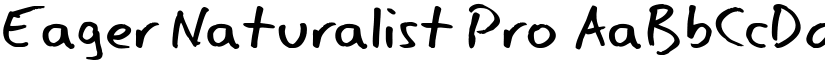 Eager Naturalist Pro font