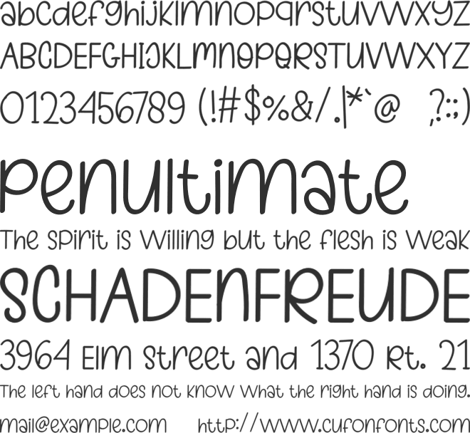 Earter Unicorn font preview
