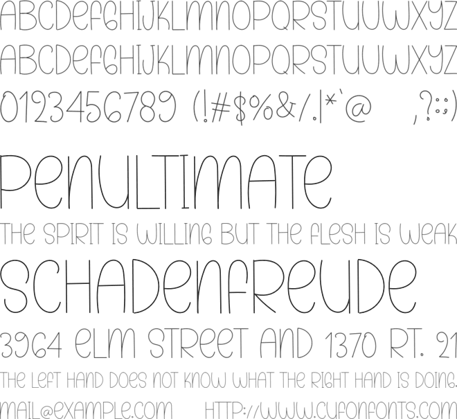 Planner Holiday font preview
