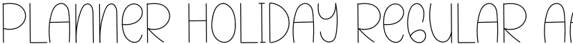 Planner Holiday Regular font