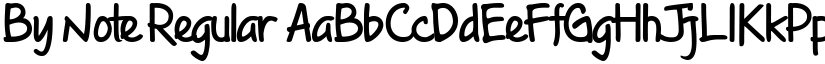 By Note Regular font