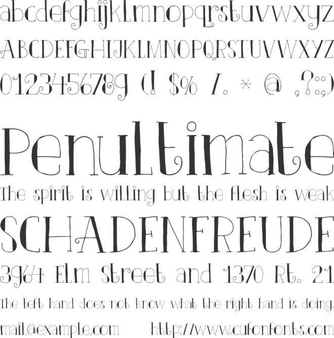 DK Clair De Lune font preview
