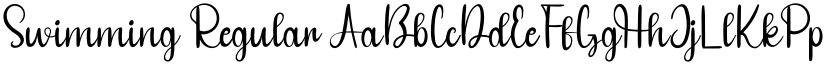 Swimming Regular font
