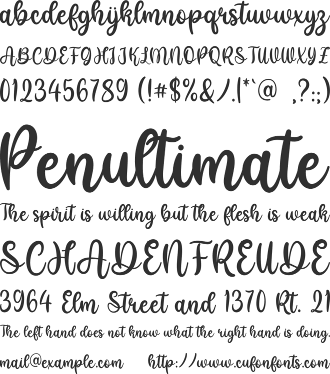 Love January font preview