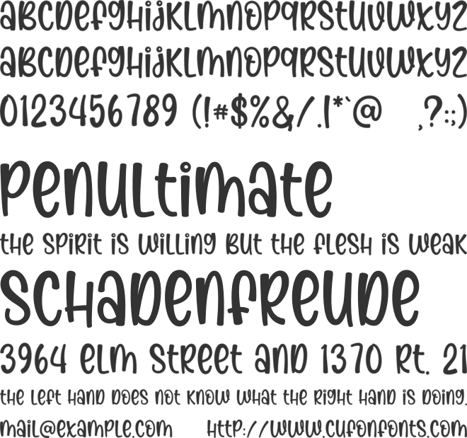 Morning Spirit font preview