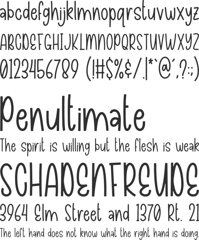 Ganyo font preview